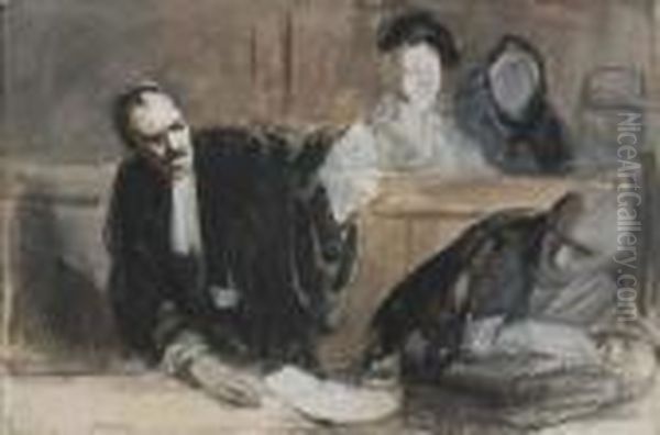 Avocats Plaidant Oil Painting by Jean-Louis Forain