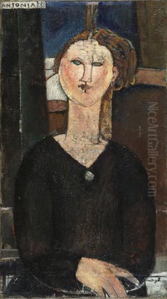 Antonia Oil Painting by Amedeo Modigliani