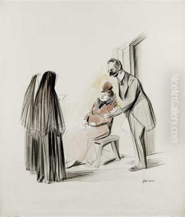 Les Surs Oil Painting by Jean-Louis Forain