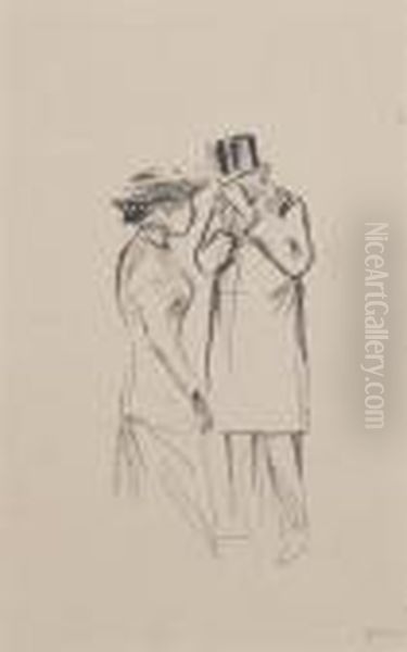 Mauvaises Nouvelles Oil Painting by Jean-Louis Forain