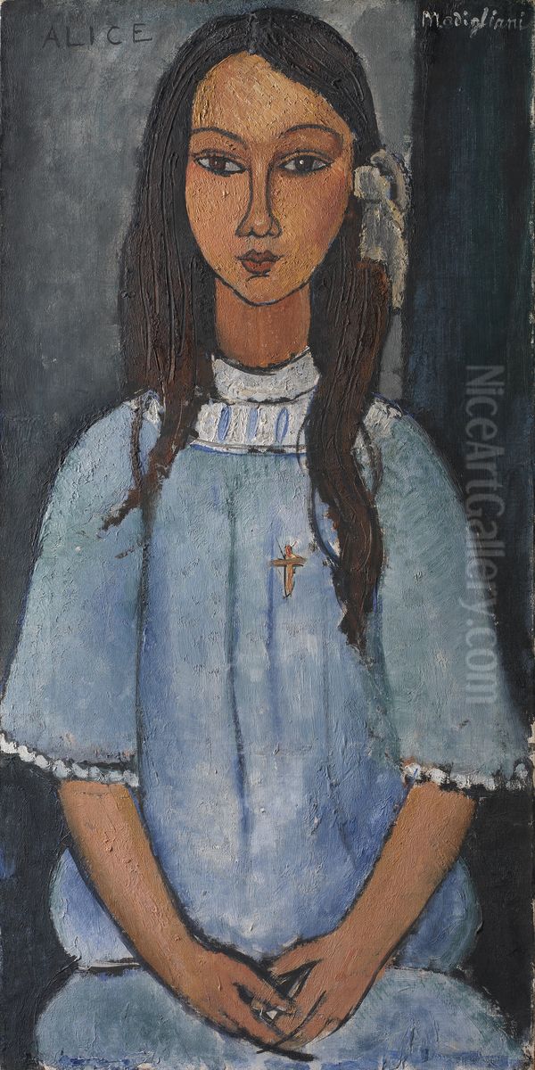 Alice Oil Painting by Amedeo Modigliani