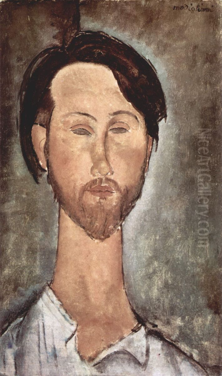 Portrait of Leopold Zborowski Oil Painting by Amedeo Modigliani