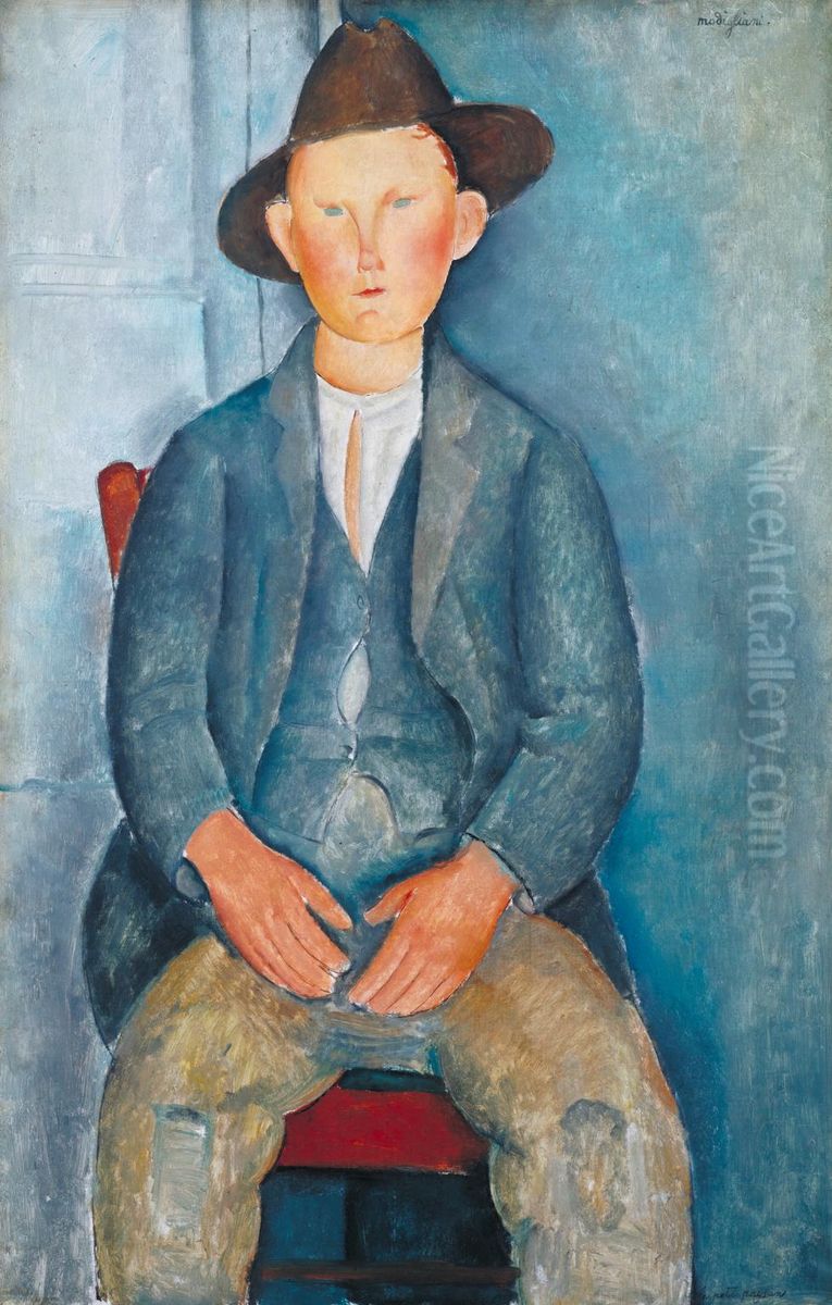 The Little Peasant Oil Painting by Amedeo Modigliani