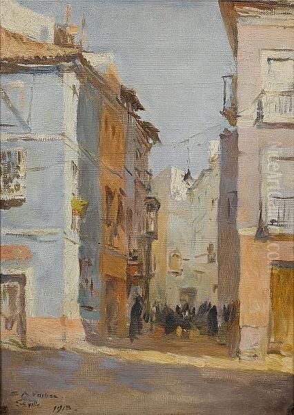 A Street In Seville Oil Painting by Stanhope Alexander Forbes