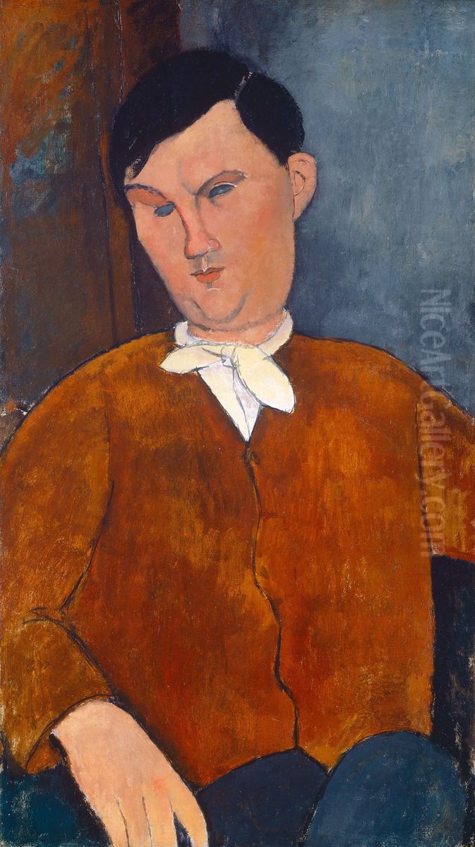Monsieur Deleu Oil Painting by Amedeo Modigliani