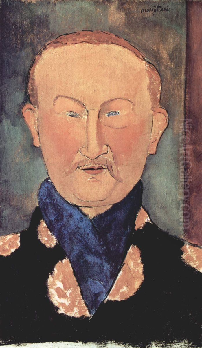 Portrait Of Leon Bakst Oil Painting by Amedeo Modigliani