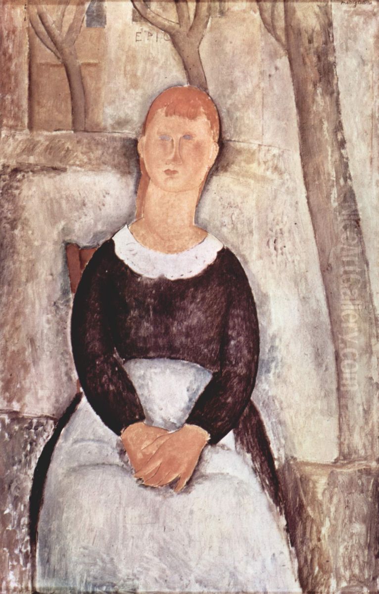 The Pretty Vegetable Vendor Oil Painting by Amedeo Modigliani