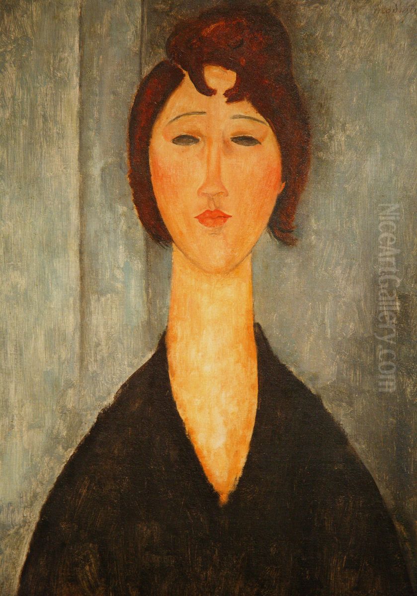 Portrait of a Young Woman Oil Painting by Amedeo Modigliani