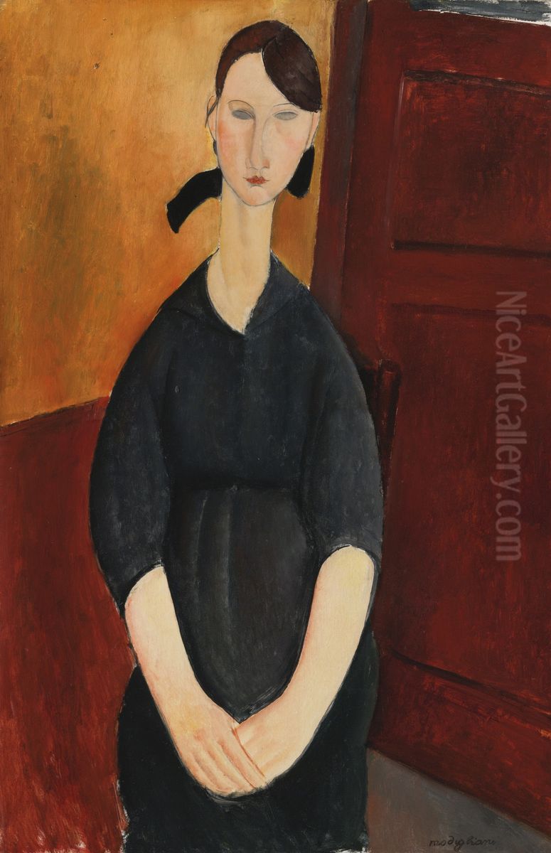 Portrait of Paulette Jourdain Oil Painting by Amedeo Modigliani