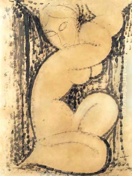 Cariatide Oil Painting by Amedeo Modigliani