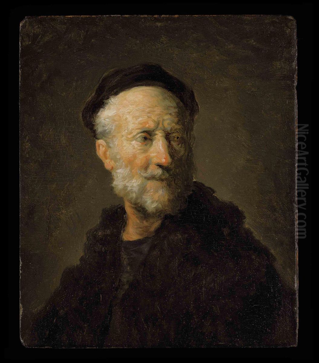 Head Of An Old Man Oil Painting by Jean-Honore Fragonard