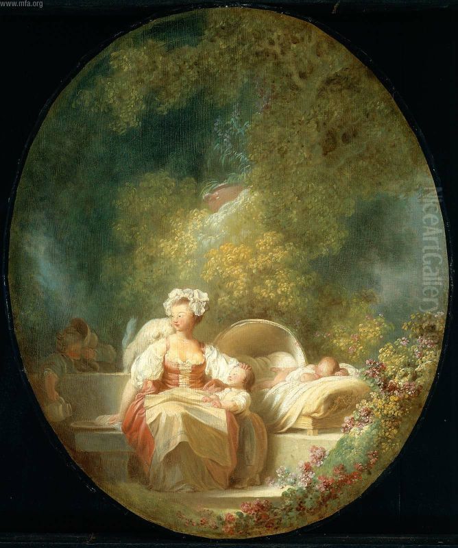 The Good Mother Oil Painting by Jean-Honore Fragonard
