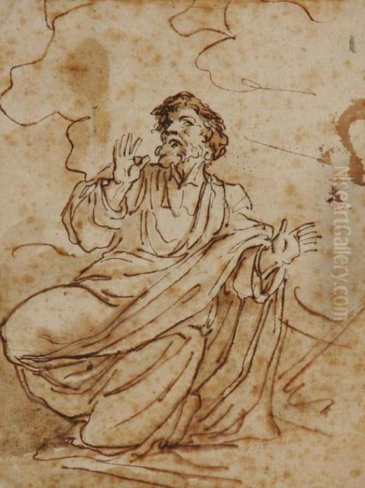 Conversion Of St. Paul Oil Painting by Jean-Honore Fragonard