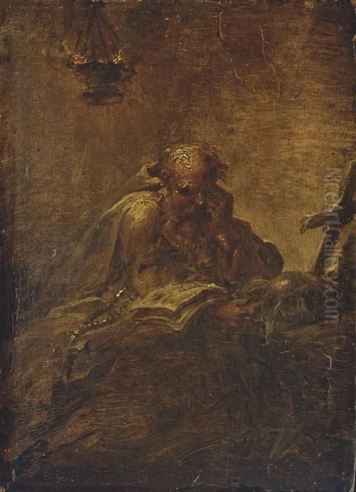 Saint Jerome Oil Painting by Jean-Honore Fragonard