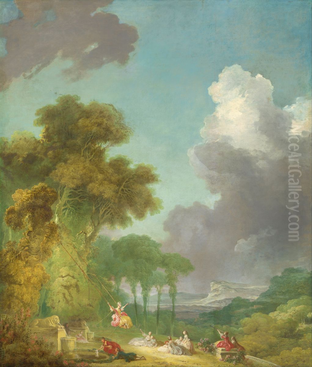 The Swing Oil Painting by Jean-Honore Fragonard