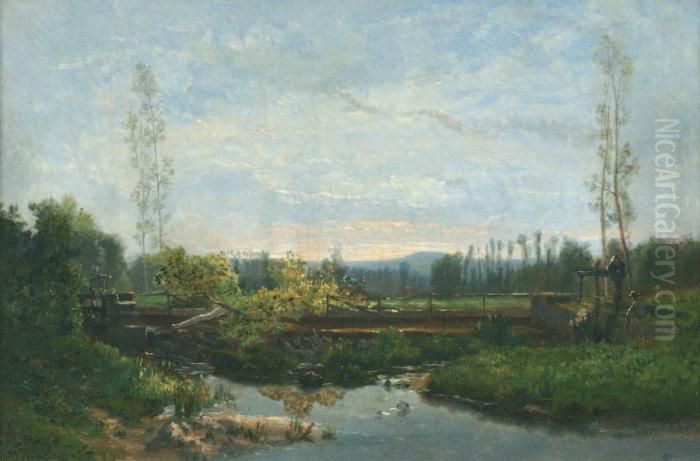 L'ecluse Pres De Plombieres Oil Painting by Francois Louis Francais