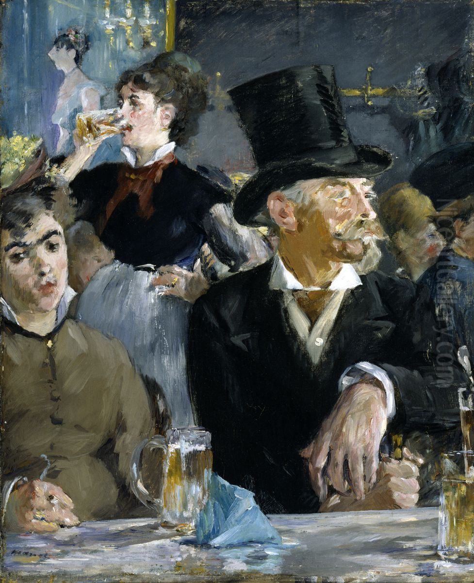 At The Cafe Oil Painting by Edouard Manet