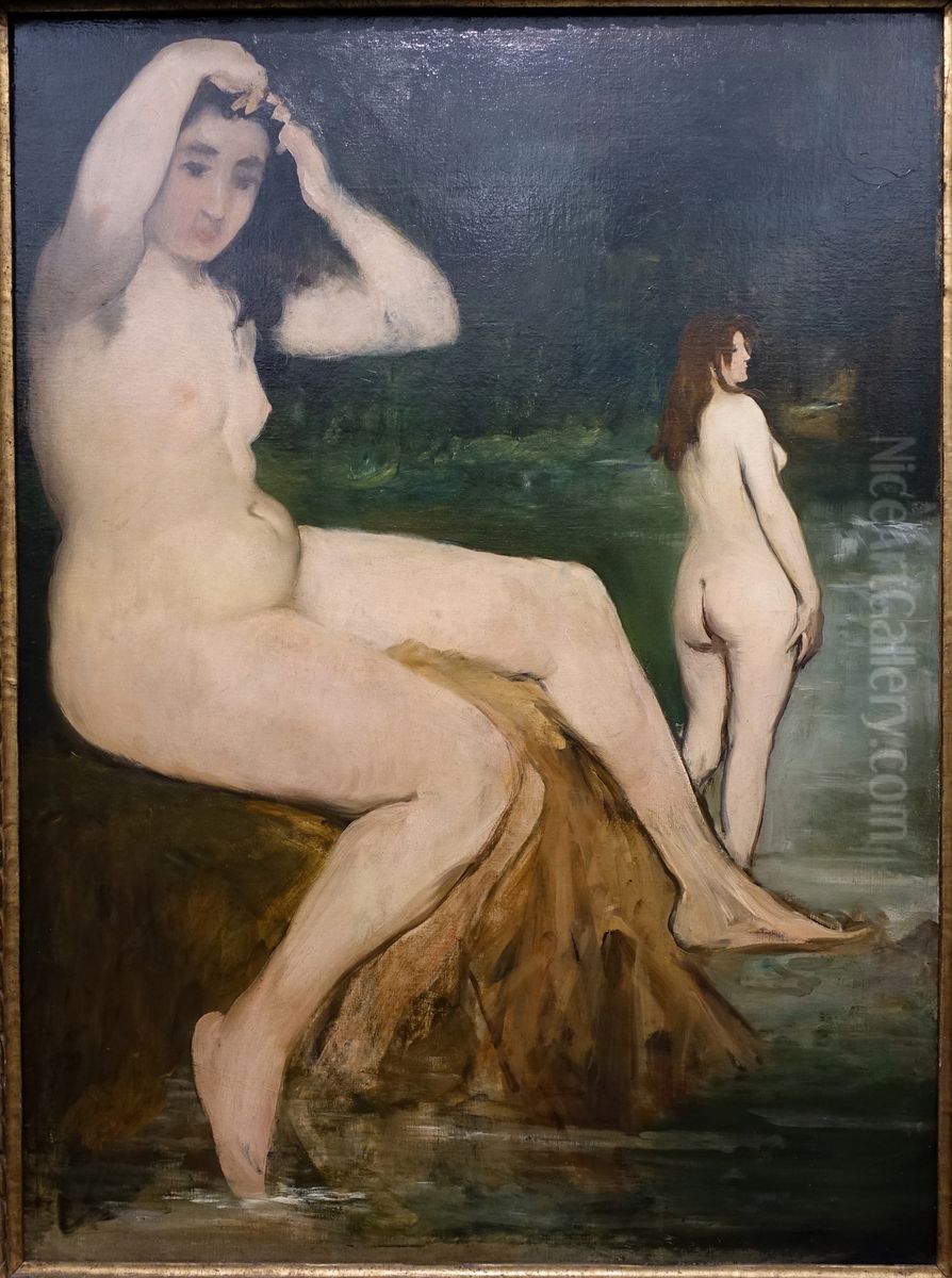 Bathers on the Seine Oil Painting by Edouard Manet
