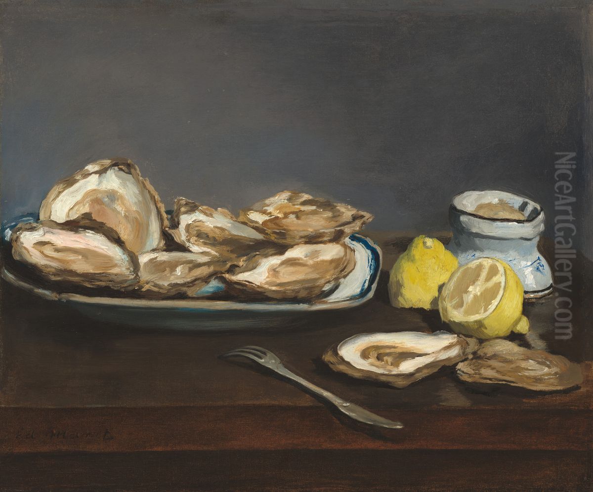 Oysters Oil Painting by Edouard Manet