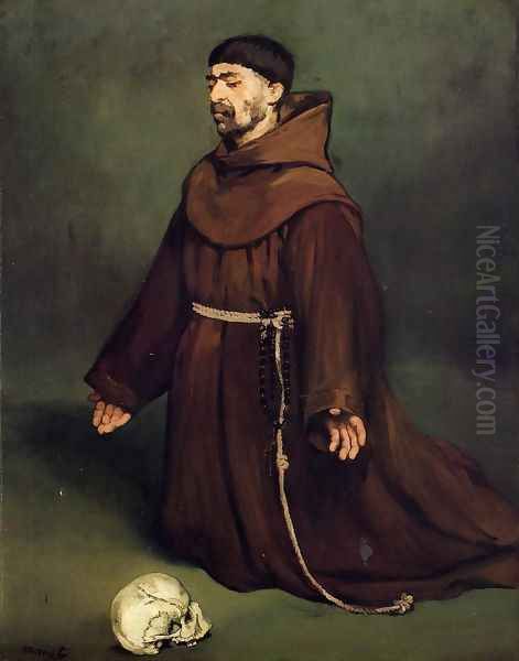 Monk at Prayer Oil Painting by Edouard Manet