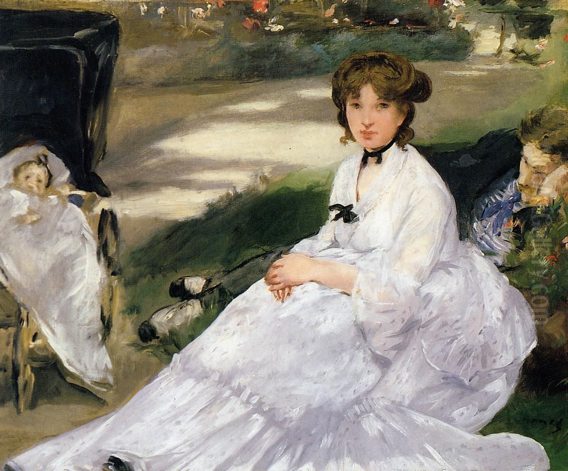 In the Garden Oil Painting by Edouard Manet