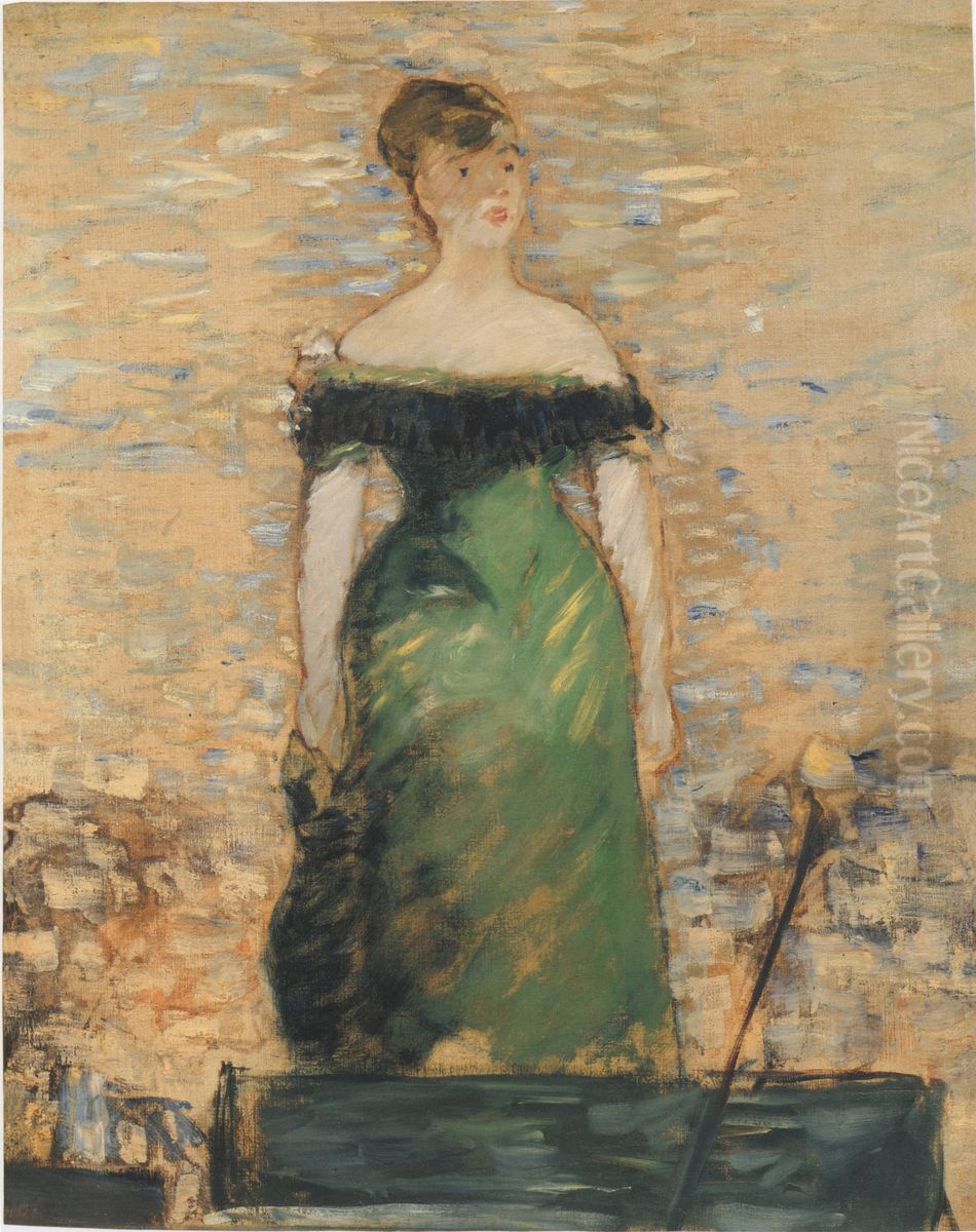 Chanteuse de cafe-concert Oil Painting by Edouard Manet