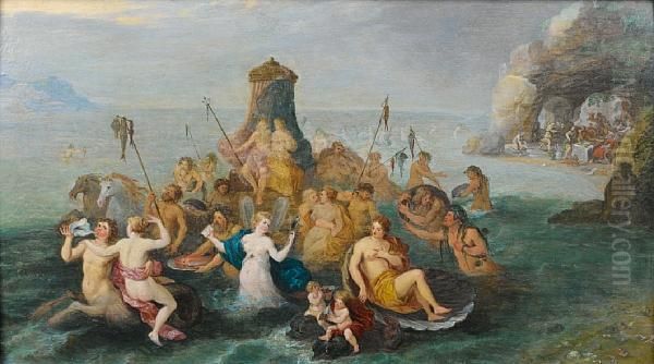 The Triumph Of Neptune And Amphitrite Oil Painting by Frans II Francken