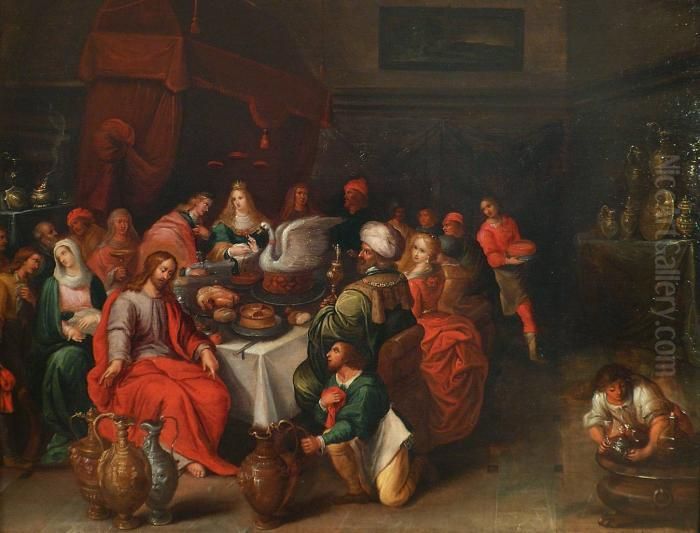 Les Noces
De Cana Oil Painting by Frans II Francken