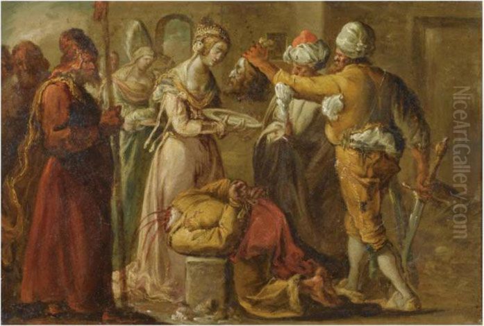 The Beheading Of Saint John The Baptist Oil Painting by Frans II Francken