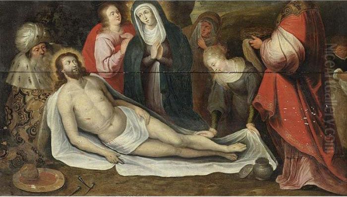 The Entombment Oil Painting by Frans II Francken