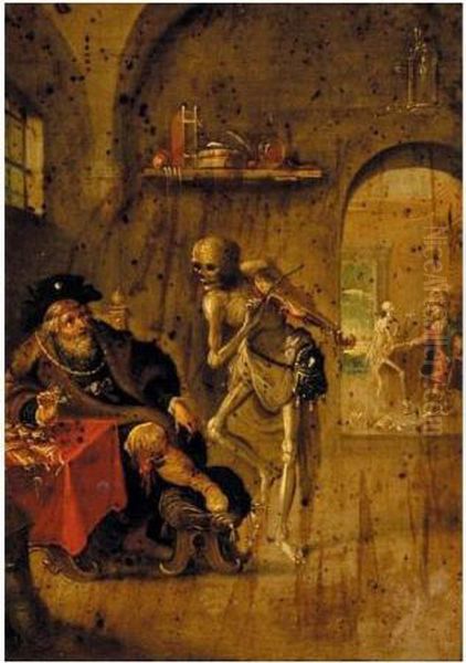 The Dance Of Death Oil Painting by Frans II Francken