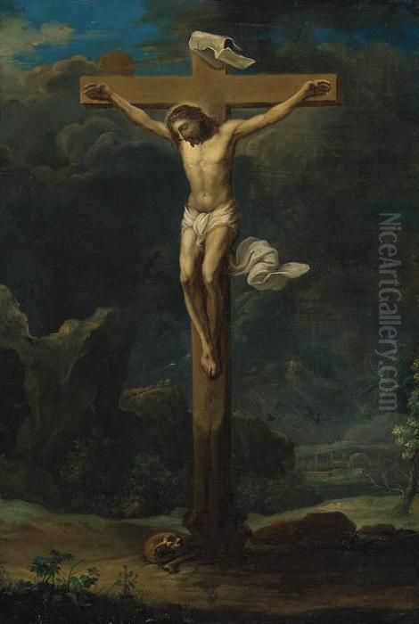 The Crucifixion Oil Painting by Frans II Francken