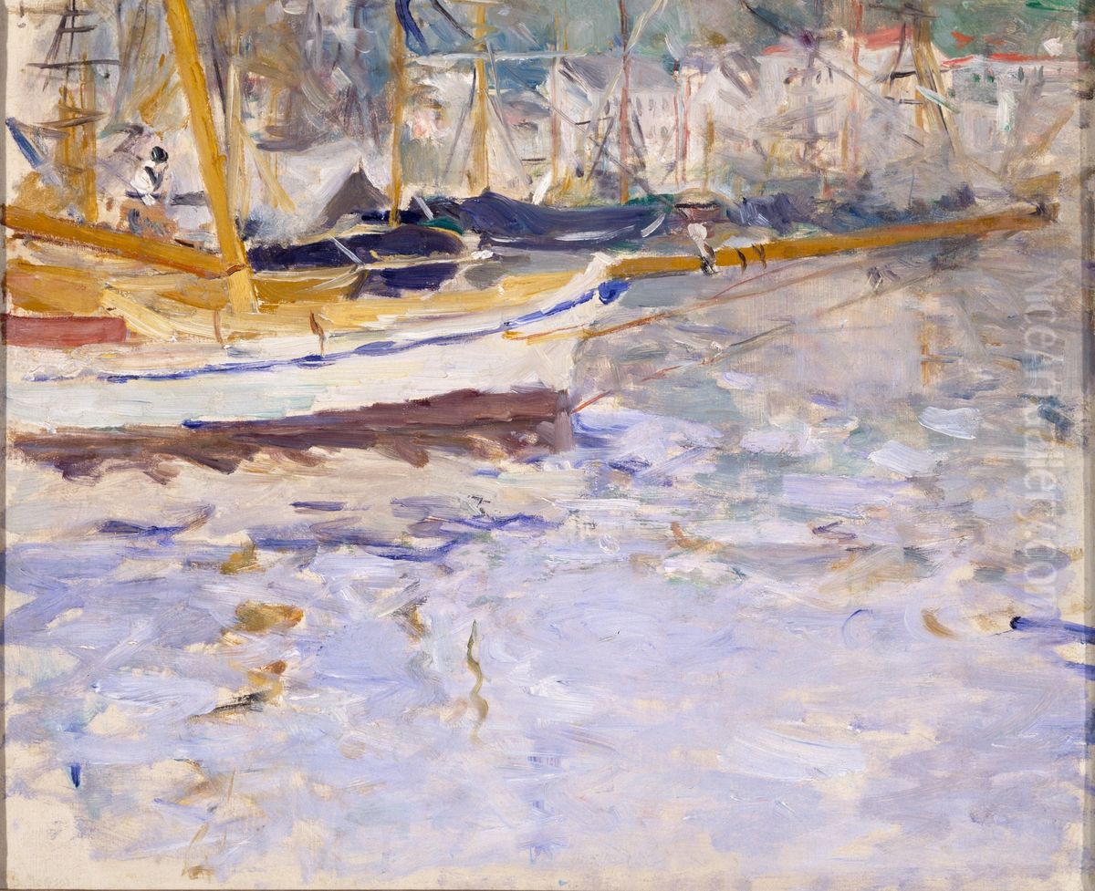 The Port Of Nice Oil Painting by Berthe Morisot