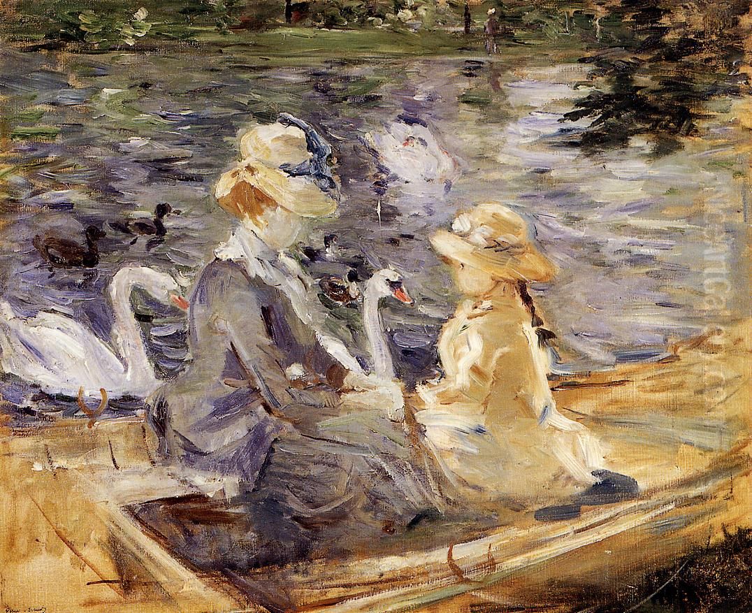 On The Lake In The Bois De Boulogne Oil Painting by Berthe Morisot