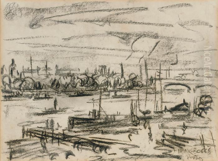 Vue De La Seine Oil Painting by Frank Myers Boggs