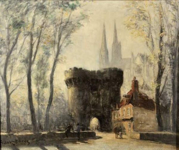vue De Chartres Oil Painting by Frank Myers Boggs