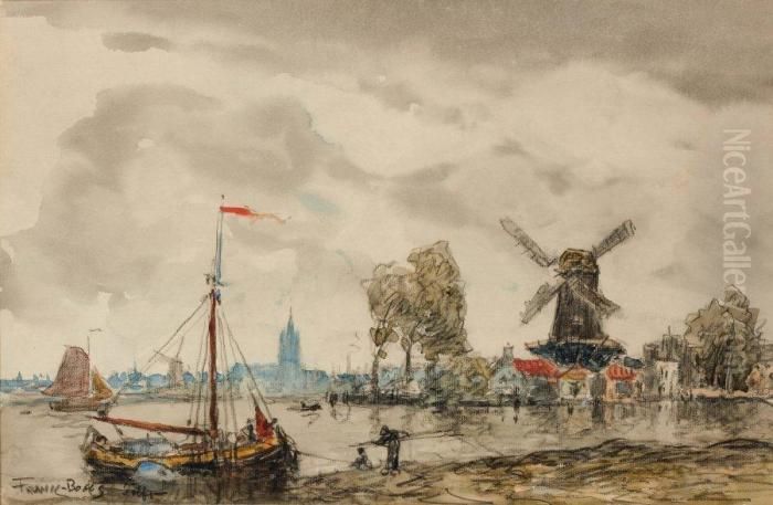 Vue De Delft Oil Painting by Frank Myers Boggs