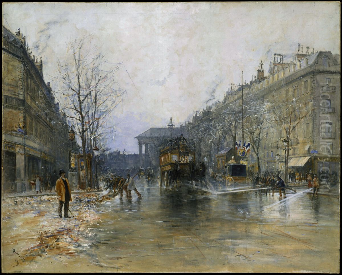 Paris Street Scene Oil Painting by Frank Myers Boggs