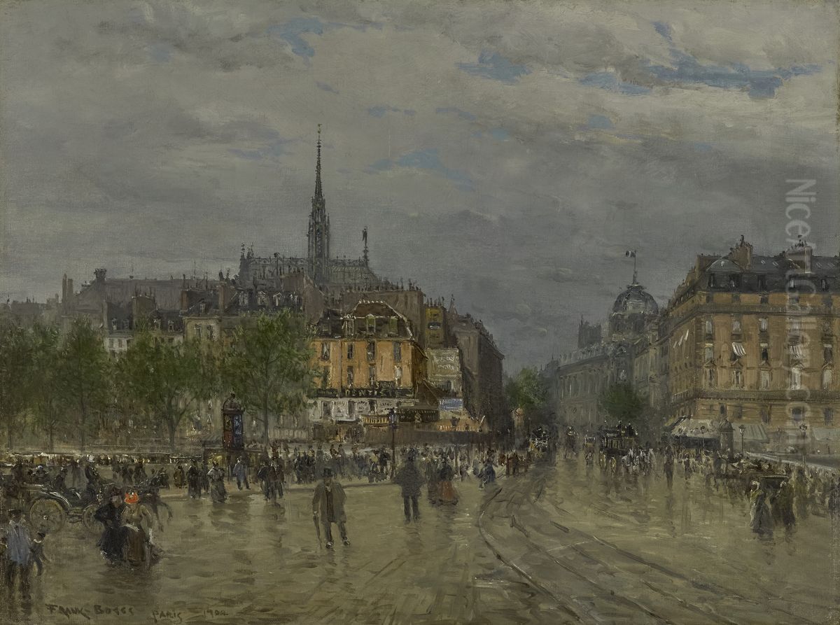 View Of Paris Oil Painting by Frank Myers Boggs