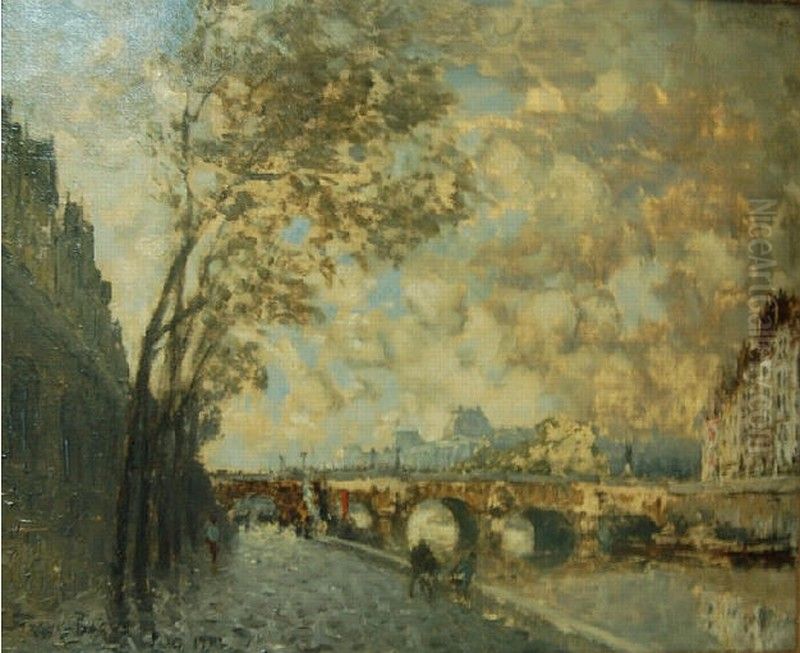 Le Pont Neuf Oil Painting by Frank Myers Boggs