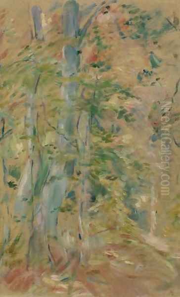 Etude de for&ecirc;t Oil Painting by Berthe Morisot