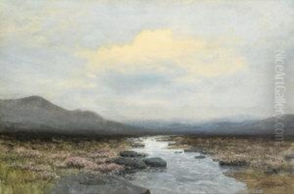 A North Antrim Bog Oil Painting by William Percy French