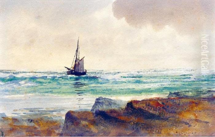 Sailing - The Last One Home Oil Painting by William Percy French