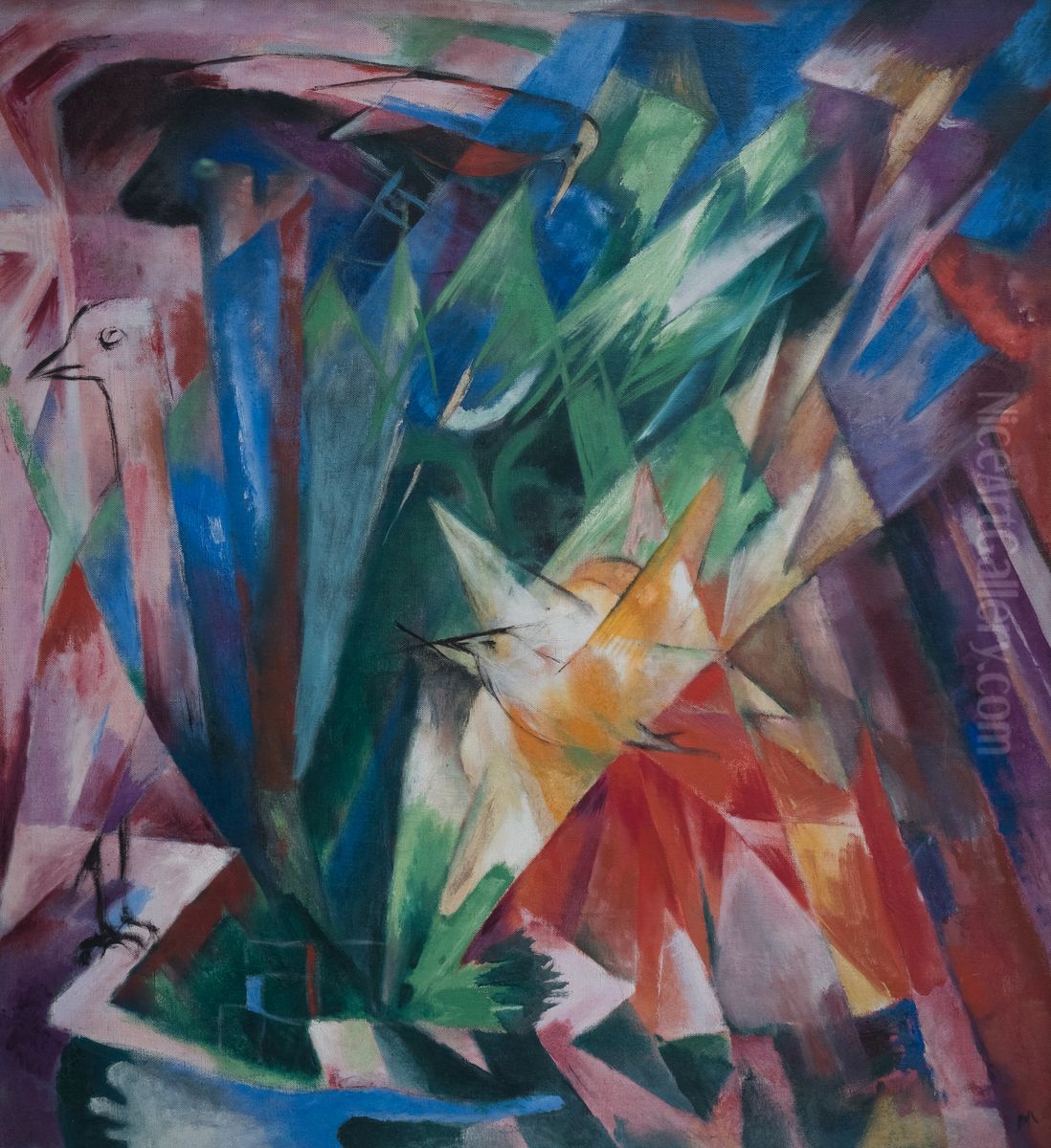 Birds Oil Painting by Franz Marc