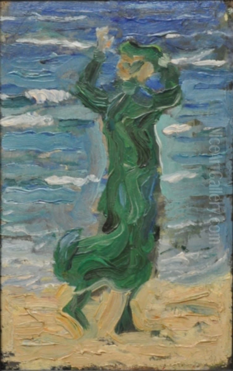 Woman In The Wind By The Sea Oil Painting by Franz Marc