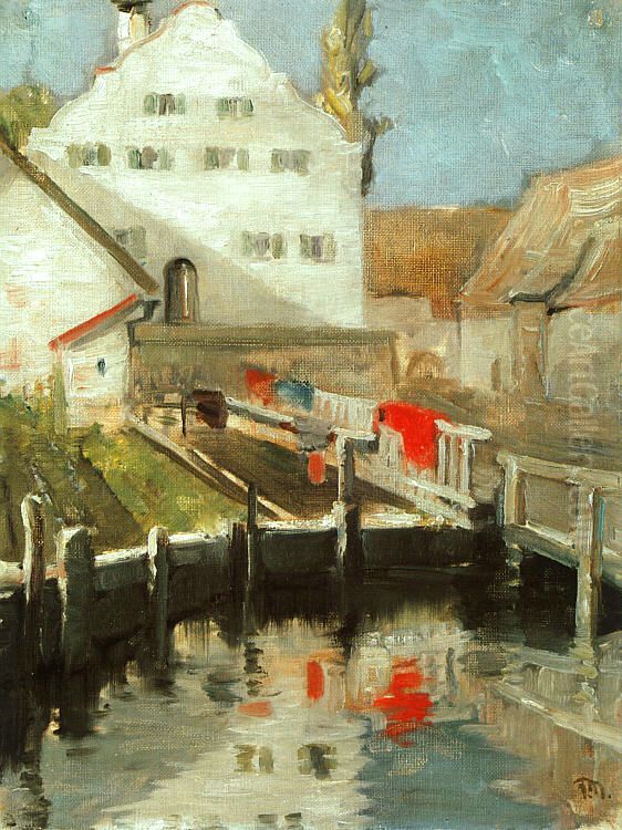 Indersdorf Oil Painting by Franz Marc