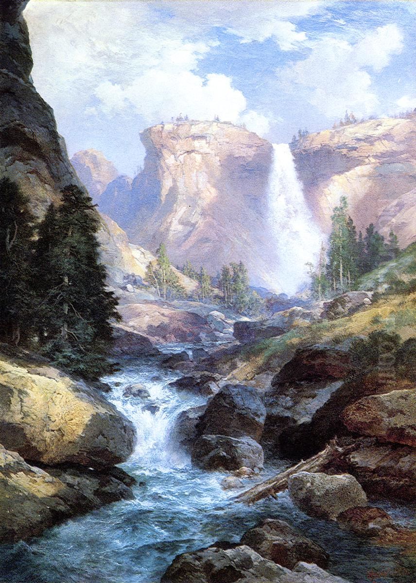 Under The Red Wall Grand Canyon Of Arizona Oil Painting by Thomas Moran