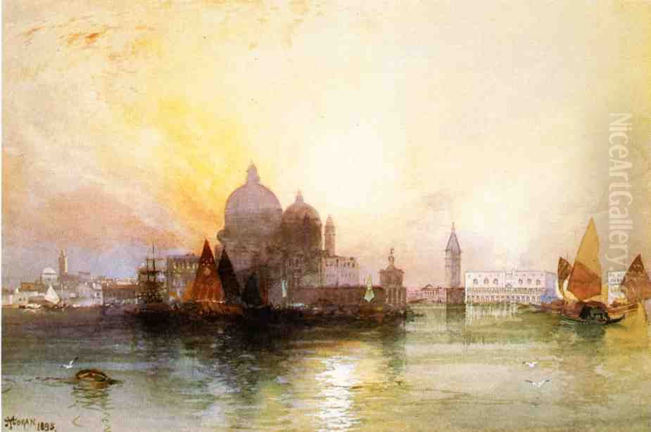 A View Of Venice Oil Painting by Thomas Moran