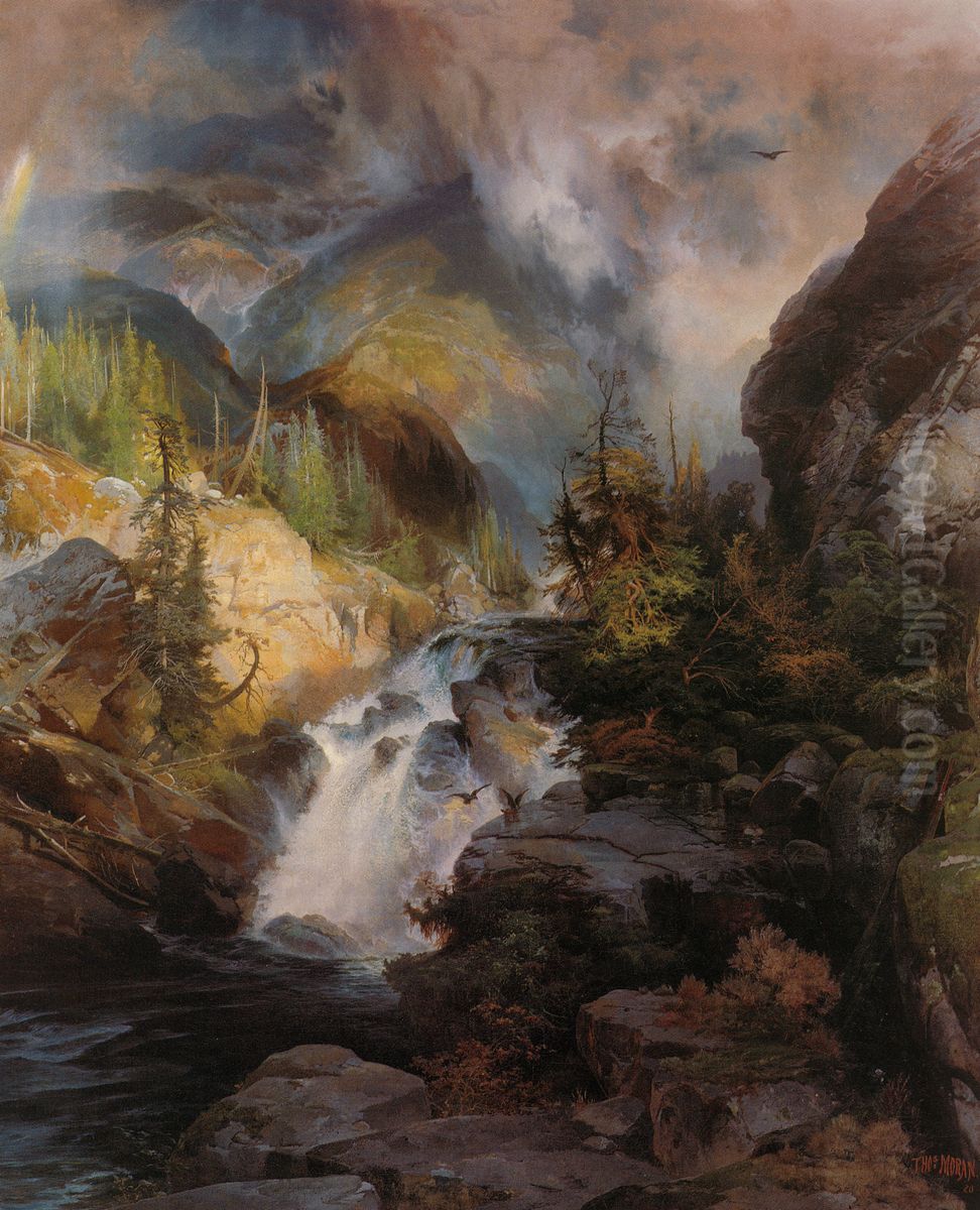 Children Of The Mountain Oil Painting by Thomas Moran