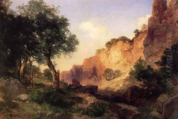 The Grand Canyon Hance Trail Oil Painting by Thomas Moran
